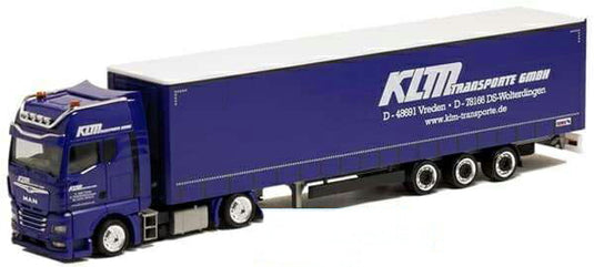 Herpa KLM MAN TGX GX Lowliner セミトレーラー 951005 /Herpa  1/87 ミニチュア トラック 建設機械模型 工事車両