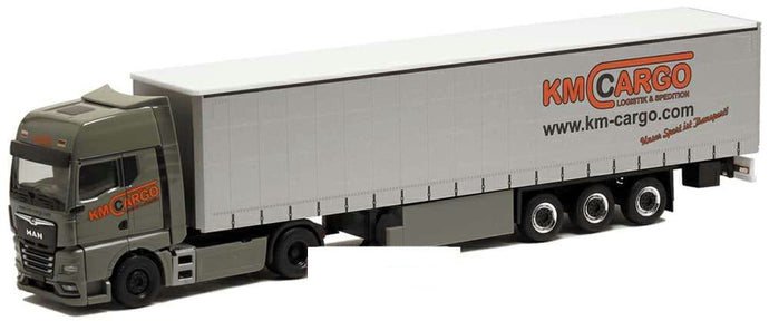 Herpa KM Cargo MAN TGX GX Curtain Tarpaulin セミトレーラー 952361 /Herpa  1/87 ミニチュア トラック 建設機械模型 工事車両
