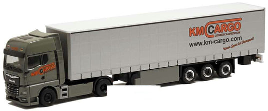 Herpa KM Cargo MAN TGX GX Curtain Tarpaulin セミトレーラー 952361 /Herpa  1/87 ミニチュア トラック 建設機械模型 工事車両