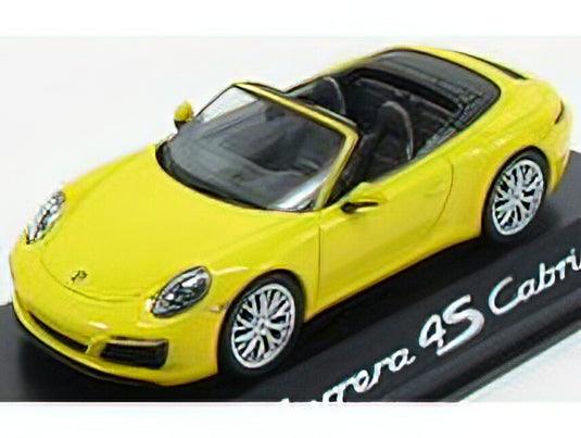 PORSCHEポルシェ 911 991 4S CABRIOLET 2015 - YELLOW /Herpa 1/43 ミニカー