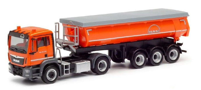 Herpa MAN TGS M 18.470 Thermomulden trailer ZY.HE094-0993 /Herpa  1/87 ミニチュア トラック 建設機械模型 工事車両