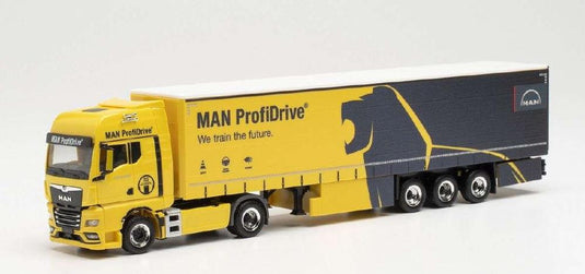 Herpa MAN ProfiDrive MAN TGX GX 18.640 curtain tarpaulin セミトレーラー ZY.HE094-8036 /Herpa  1/87 ミニチュア トラック 建設機械模型 工事車両
