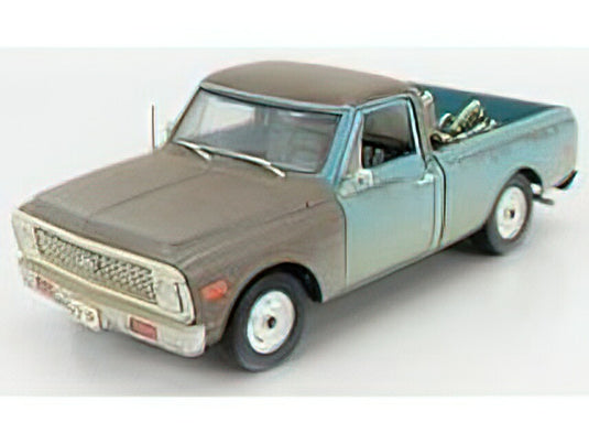 CHEVROLETシボレー C-10 PICK-UP AND ALIEN FIGURE 1971 - INDEPENDENCE DAY - LIGHT BLUE BROWN /HIGHWAY61 1/18 ミニカー