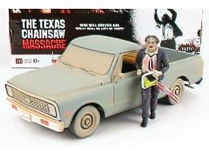 CHEVROLETシボレー C-10 PICK-UP THE TEXAS CHAINSAW MASSACRE 1971 WITH LEATHERFACE FIGURE - LIGHT GREY /HIGHWAY61 1/18 ミニカー