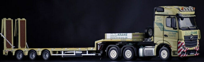 【予約】3月以降発売予定H.N. Krane Mercedes-Benz with Nooteboom semi low loader トレーラー /IMC 建設機械模型 工事車両 1/50 ミニカー