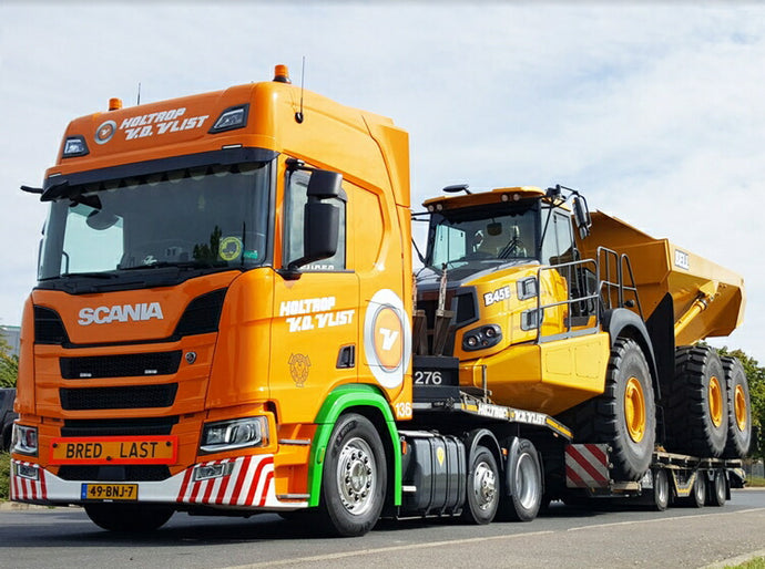 【予約】3月以降発売予定Holtrop Vlist Scania R-Series Nooteboom OSDS 3軸トレーラー トレーラー /IMC 建設機械模型 1/50