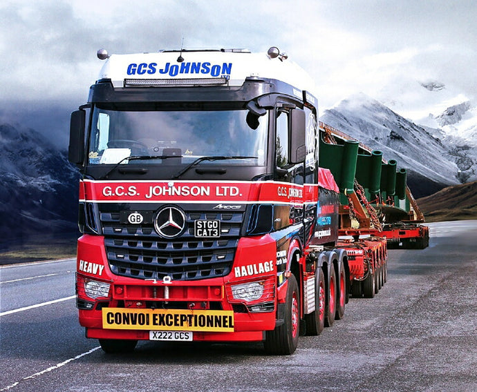 【予約】2020年6-8月以降発売予定GCS Johnson メルセデスベンツアクトロス 8x4 Ballastbox drawbar with Scheurle Intercombi 2x6 axleトラック IMC 1/50 建設機械 模型ミニカー  はたらく車重機