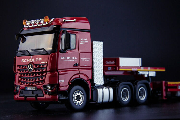 【予約】2021年1-3月以降発売予定Scholpp MercedesBenz Arocs StreamSpace6x4 Nooteboom MCO semi low loader トラック トレーラー 建設機械模型 工事車両 IMC 1/50 ミニチュア