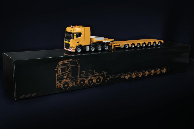 ギャラリービューアに画像をロードする, 【予約】4-6月以降発売予定SCANIA S SERIES HIGH ROOF 8X4 WITH NOOTEBOOM MCOS 7-AXLE SEMI LOW LOADER トラック トレーラー /IMC  1/50 建設機械模型 工事車両
