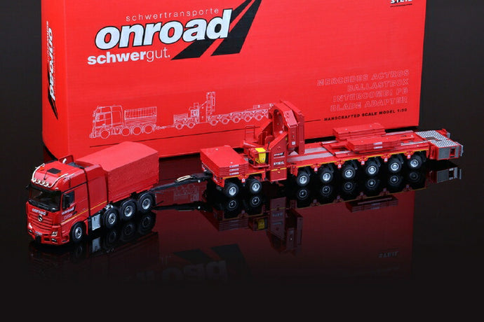 【予約】10-12月以降発売予定OnRoad メルセデスベンツ アクトロス GigaSpace 8x4 with Ballastbox with Scheuerle Intercombi PB with Wing Ada トラック トレーラー/建設機械模型 工事車両IMC 1/50 ミニチュア