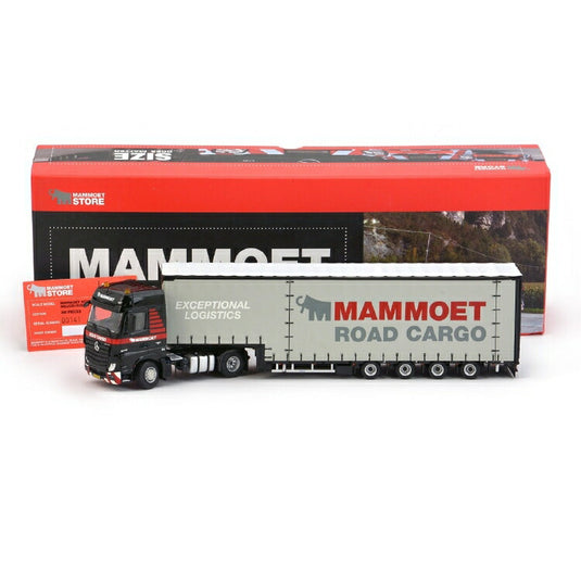 マムート特注 MAMMOET  ACTROS 4X2 + 4軸 MEUSBURGERトレーラー トラック /建設機械模型 工事車両 IMC 1/50 ミニカー