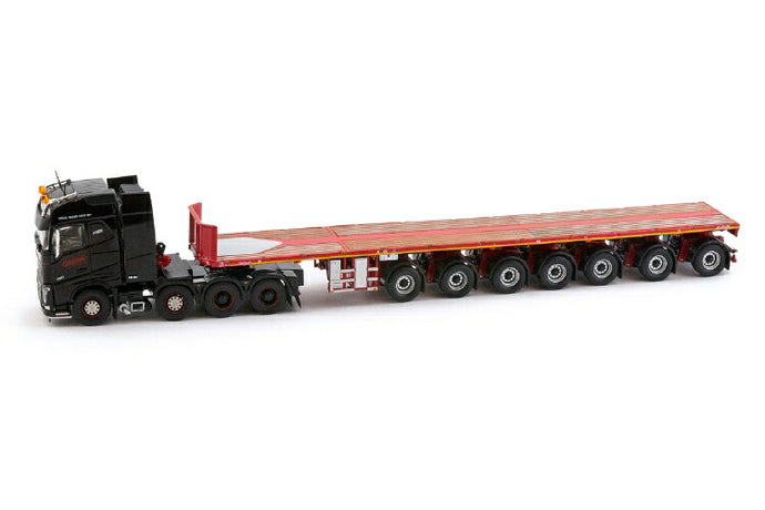 Black Series - 7-axle Ballasttrailer with Volvo FH04 Globetrotter トレーラー /建設機械模型 工事車両 IMC 1/50 ミニカー