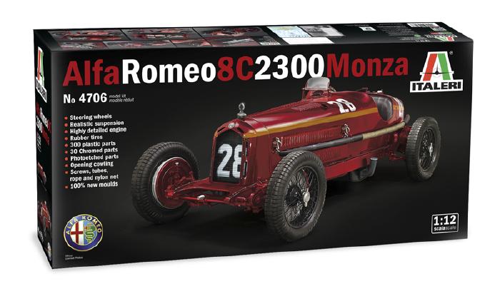 ギャラリービューアに画像をロードする, ALFA ROMEO - F1 8C 2300 MONZA N 28 WINNER MONACO GP 1932 TAZIO NUVOLARI - RED プラモデル 模型/ITALERI  1/12
