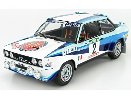 FIAT - 131 ABARTH TEAM FIAT WORKS (night version) N 2 2nd RALLY PORTUGAL 1980 M.ALEN - I.KIVIMAKI - WHITE BLUE /IXO  1/18 ミニカー