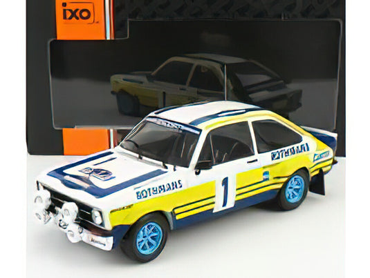 FORD ENGLAND - ESCORT RS 1800 MKII TEAM ROTHMANS N 1 WINNER RALLY ACROPOLIS 1979 B.WALDEGARD - H.THORSZELIUS - WHITE YELLOW BLUE /IXO 1/18 ミニカー