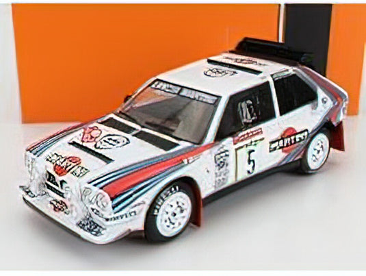 LANCIA - DELTA S4 MARTINI (night version) N 5 RALLY SANREMO 1986 M.BIASION - T.SIVIERO - WHITE BLUE RED /IXOイクソ 1/18 ミニカー