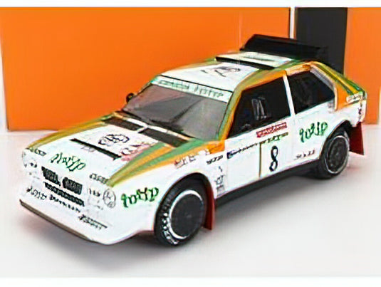 LANCIA - DELTA S4 TOTIP N 8 2nd RALLY SANREMO 1986 D.CERRATO - C.CERRI - WHITE GREEN /IXOイクソ 1/18 ミニカー