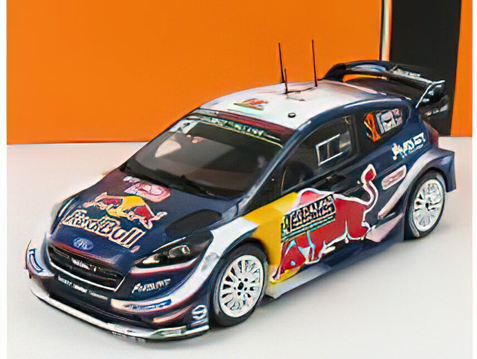 FORD ENGLAND FIESTA WRC RED BULL N2 ラリーモンテカルロ 2018 E.エバンス ブルー イエロー レッド/ IXO 1/24 ミニカー