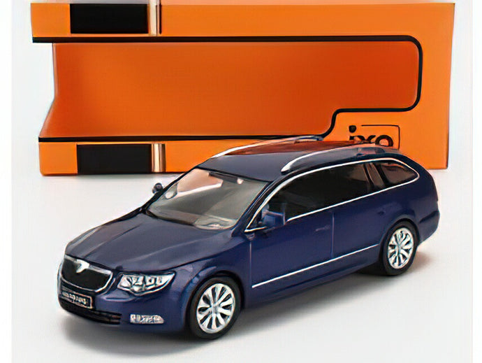 SKODA - SUPERB II SW STATION WAGON 2008 - BLUE /IXO 1/43 ミニカー