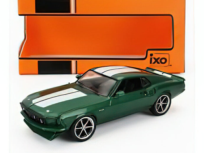 FORD USA MUSTANG COUPE カスタム 1969 グリーンメタリックホワイト/ IXO 1/43 ミニカー