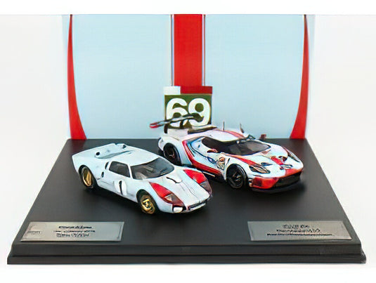 FORD USA SET 2X GT FORD ECOBOOST 3.5L TURBO V6 TEAM FORD CHIP GANASSI USA N 69 5th  /IXO 1/43 ミニカー