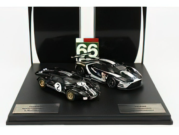 FORD USA - SET 2X GT FORD ECOBOOST 3.5L TURBO V6 TEAM FORD CHIP GANASSI UK N 66 6th LMGTE PRO CLASS 24h LE MANS /IXO 1/43 ミニカー