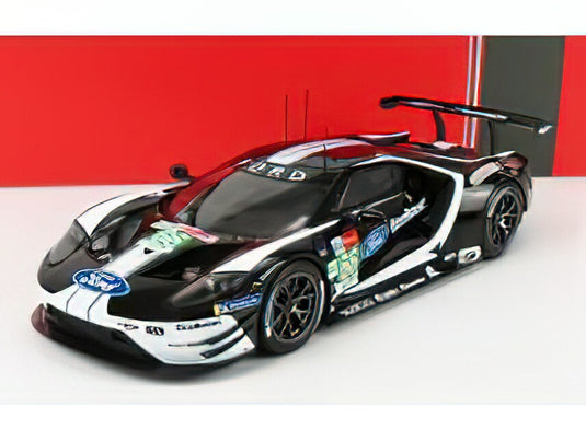 FORD USA  GT FORD ECOBOOST 3.5L  　CHIP GANASSI UK N 66 6th LMGTE PRO CLASS 24h LE MANS 2019 S.MUICKE - O.PLA - B.JOHNSON - BLACK WHITE /IXO 1/18 ミニカー
