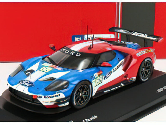 FORD USA - GT FORD ECOBOOST 3.5L TURBO V6 TEAM FORD CHIP GANASSI USA N 68 24h LE MANS 2019 S.BOURDAIS - J.HAND - D.MULLER - RED WHITE BLUE /IXO 1/43 ミニカー