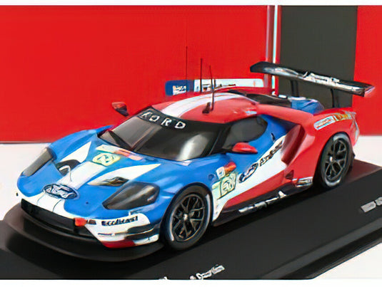 FORD USA - GT FORD ECOBOOST 3.5L TURBO V6 TEAM FORD CHIP GANASSI USA N 68 24h LE MANS 2019 S.BOURDAIS - J.HAND - D.MULLER - RED WHITE BLUE /IXO 1/43 ミニカー