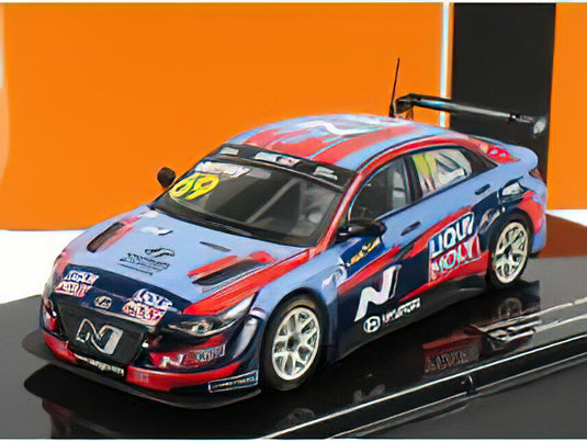 HYUNDAI - ELANTRA N TCR TEAM LIQUI MOLY N 69 WTCR GERMANY 2021 J.K.VERNAY - LIGHT BLUE RED /IXO 1/43 ミニカー