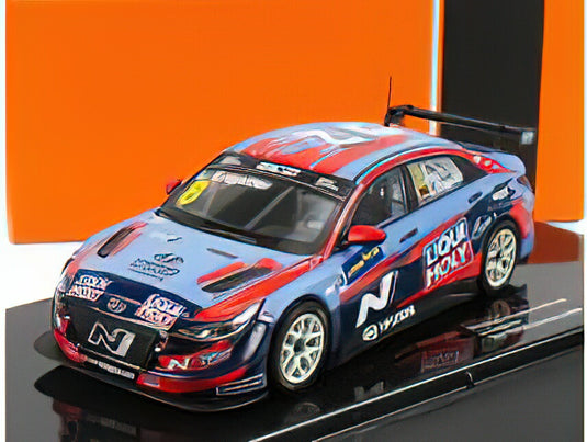 HYUNDAI - ELANTRA N TCR TEAM LIQUI MOLY N 8 WTCR GERMANY 2021 L.ENGSTLER - LIGHT BLUE RED /IXO 1/43 ミニカー