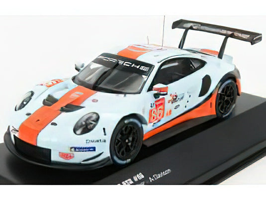 PORSCHE - 911 991-2 RSR TEAM GULF RACING N 86 24h LE MANS 2018 M.WAINWRIGHT - B.BARKER - A.DAVISON - LIGHT BLUE ORANGE /IXO 1/43 ミニカー