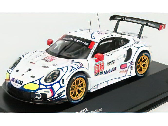 PORSCHE - 911 991 RSR PORSCHE GT TEAM N 912 2nd GTLM-CLASS PETIT LE MANS ROAD ATLANTA 2018 E.BAMBER - L.VANTHOOR - M.JAMINET - WHITE /IXO 1/43 ミニカー