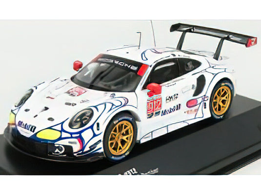 PORSCHE - 911 991 RSR PORSCHE GT TEAM N 912 2nd GTLM-CLASS PETIT LE MANS ROAD ATLANTA 2018 E.BAMBER - L.VANTHOOR - M.JAMINET - WHITE /IXO 1/43 ミニカー