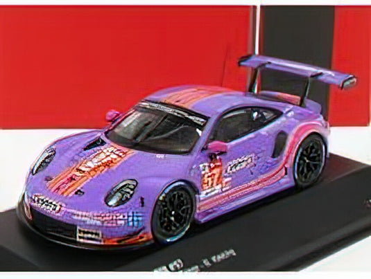 PORSCHEポルシェ - 911 991 RSR 4.0L TEAM PROJECT-1 N 57 24h LE MANS 2020 J.BLEEKEMOLEN - F.FRAGA - B.KEATING - PURPLE ORANGE /IXOイクソ 1/43 ミニカー