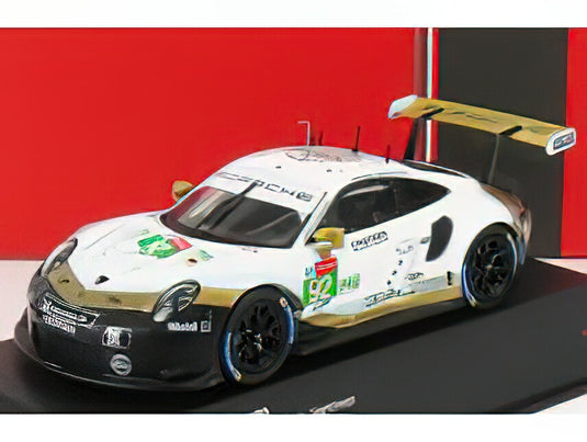 PORSCHE - 911 991 RSR 4.0L FLAT-6 PORSCHE GT TEAM N 92 24h LE MANS 2019 M.CHRISTENSEN - K.ESTRE - L.VANTHOOR - WHITE BLACK GOLD /IXO 1/43 ミニカー