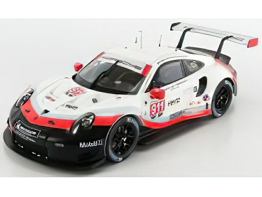 PORSCHEポルシェ 911 991 RSR PORSCHE GT TEAM N 911 24h DAYTONA 2018 F.MAKOWIECKIE - P.PILET - N.TANDY - WHITE BLACK RED /IXO  1/18 ミニカー