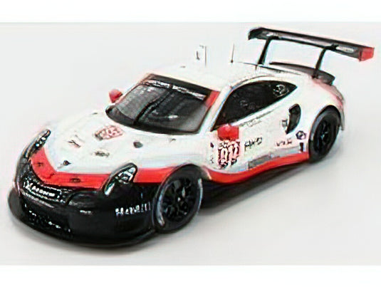 PORSCHEポルシェ - 911 991 RSR PORSCHEポルシェ GT TEAM N 912 3rd GTLM CLASS 24h DAYTONA 2018 E.BAMBER - L.VANTHOOR - M.JAMINET - WHITE /IXOイクソ 1/18 ミニカー