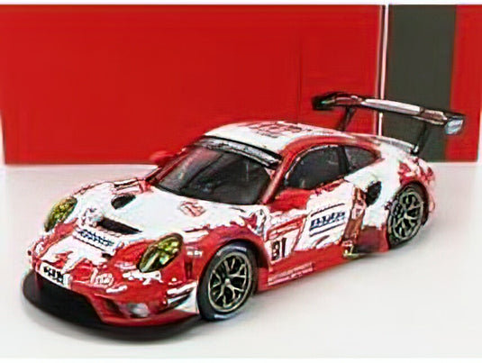 PORSCHEポルシェ - 911 991-2 GT3 R TEAM FRIKADELLI RACING N 31 24h NURBURGRING 2019 S.MULLER - R.DUMAS - M.CAMPBELL - M.JAMINET - RED WHITE /IXOイクソ 1/18 ミニカー