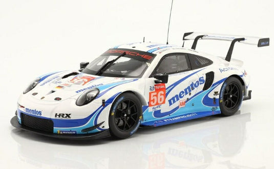PORSCHE - 911 991-2 RSR 4.0L TEAM PROJECT 1 N 56 24h LE MANS 2020 M.CAIROLI - E.PERFETTI - L.TEN VOORDE - WHITE LIGHT BLUE  /IXO 1/18 ミニカー