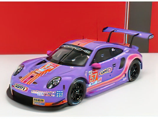 PORSCHEポルシェ 911 991 RSR 4.0L TEAM PROJECT-1 N 57 24h LE MANS 2020 J.BLEEKEMOLEN - F.FRAGA - B.KEATING - PURPLE ORANGE /IXO  1/18 ミニカー