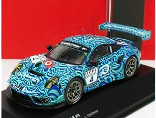 PORSCHEポルシェ - 911 GT3 R FALKEN CAMOUFLAGE DESIGN N 4 VLN NURBURGRING 2018 RAGGINGER - TANDY - VANTHOOR - LIGHT BLUE /IXOイクソ 1/43 ミニカー