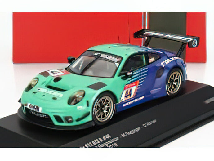 PORSCHE - 911 991-2 GT3 R TEAM FALKEN MOTORSPORT N 44 24h NURBURGRING 2019 K.BACHLER - J.BERGMEISTER - M.RAGGINGER - D.WERNER - 2 TONE BLUE /IXO 1/43 ミニカー