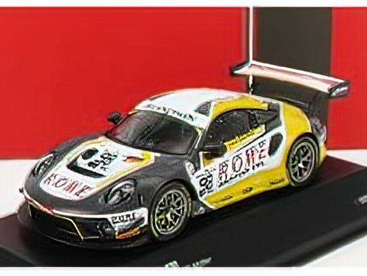 PORSCHEポルシェ - 911 991-2 GT3 R TEAM ROWE RACING N 98 5th 24h SPA 2019 S.MULLER - R.DUMAS - M.JAMINET - GREY WHITE YELLOW /IXOイクソ 1/43 ミニカー