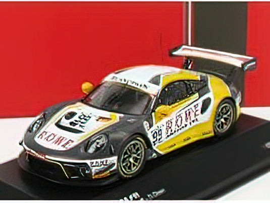 PORSCHEポルシェ - 911 991-2 TEAM ROWE RACING N 99 7th 24h SPA 2019 D.OLSEN - M.CAMPBELL - D.WERNER - GREY WHITE YELLOW /IXOイクソ 1/43 ミニカー