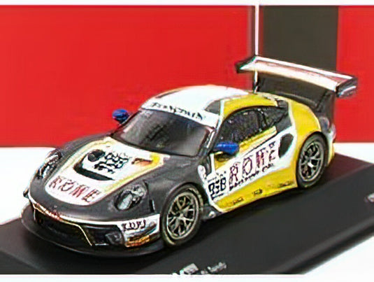PORSCHEポルシェ - 911 991-2 GT3 R TEAM ROWE RACING N 998 2nd 24h SPA 2019 F.MAKOWIECKI - P.PILET - N.TANDY - GREY WHITE YELLOW /IXOイクソ 1/43 ミニカー