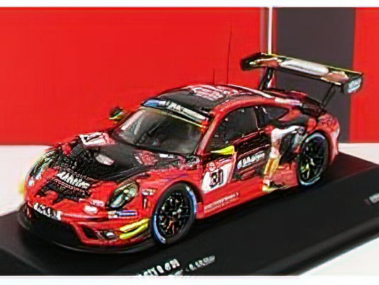 PORSCHEポルシェ - 911 991-2 GT3 R TEAM FRIKADELLI RACING N 30 24h NURBURGRING 2020 K.ABBELEN - A.MULLER - R.RENAUER - N.SIEDLER - RED WHITE /IXOイクソ 1/43 ミニカー
