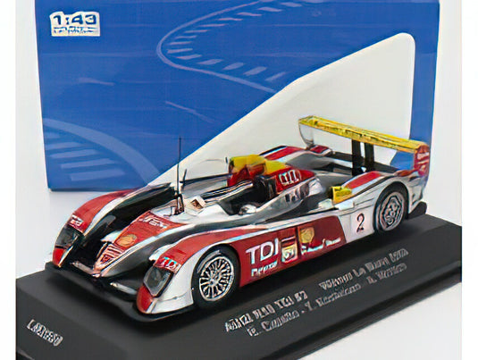 AUDI  R10 TDI 5.5L TURBO V12 TEAM AUDI SPORT NORTH AMERICA N 2 WINNER 24h LE MANS 2008 R.CAPELLO/IXO 1/43ミニカー