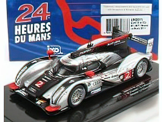 AUDI - R18 TDI TEAM AUDI SPORT JOEST N 2 WINNER 24h LE MANS 2011 M.FASSLER - A.LOTTERER - B.TRELUYER - MATT BLACK SILVER RED /IXOイクソ 1/43 ミニカー