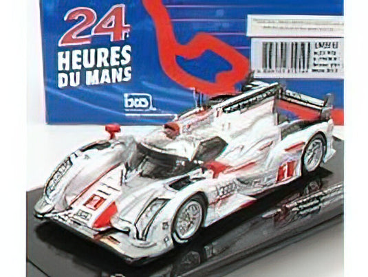 AUDI - R18 E-TRON QUATTRO TEAM AUDI SPORT JOEST N 1 WINNER 24h LE MANS 2012 A.LOTTER - M.FASSLER - B.TRELUYER - WHITE SILVER RED /IXOイクソ 1/43 ミニカー